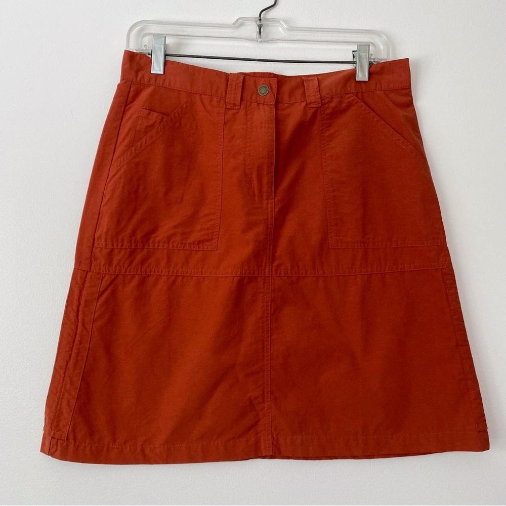 Woolrich Orange A-Line Knee-Length Skirt